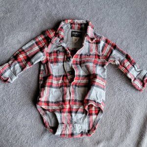 Plaid Button Up Onsie